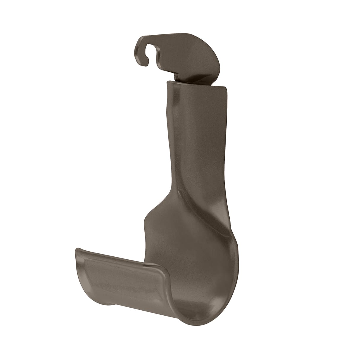 Top Track System - Click In Clothes Hanging Rail Holder Bracket - 40 x 35 x 77mm - Graphite
