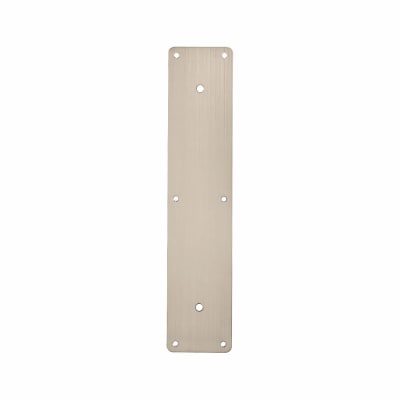 Stainless Steel Plain Finger Plate with Drilled Centres - 350 x 75 x 1.5mm - Satin