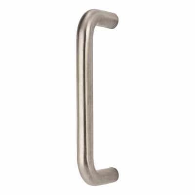 Satin Stainless Steel 16mm D-Bar Door Pull Handle - Bolt Fix - 152mm Centres