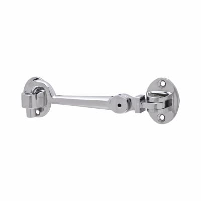 Heavy Duty Cabin Hook & Eye - 100mm Length - Polished Chrome