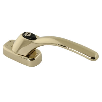 uPVC/Timber Tilt & Turn Espagnolette Locking Multipoint Window Handle - Dual - Hardex Gold