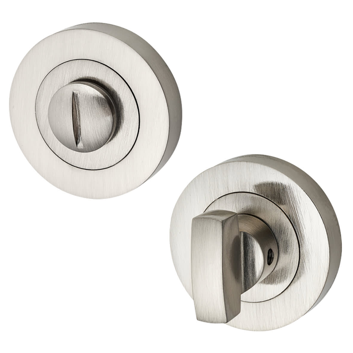 Brass Varese Bathroom Turn & Release - 50mm Diameter - Satin Nickel