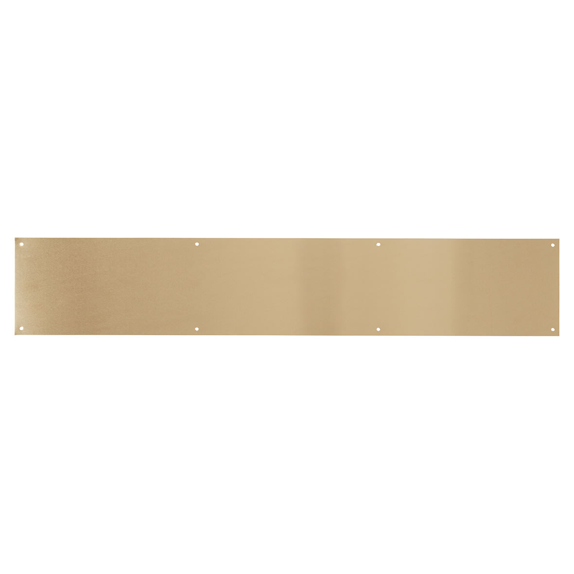 Solid Brass Kick Plate - 838 x 150 x 1.2mm - 8 Screw Holes - Satin
