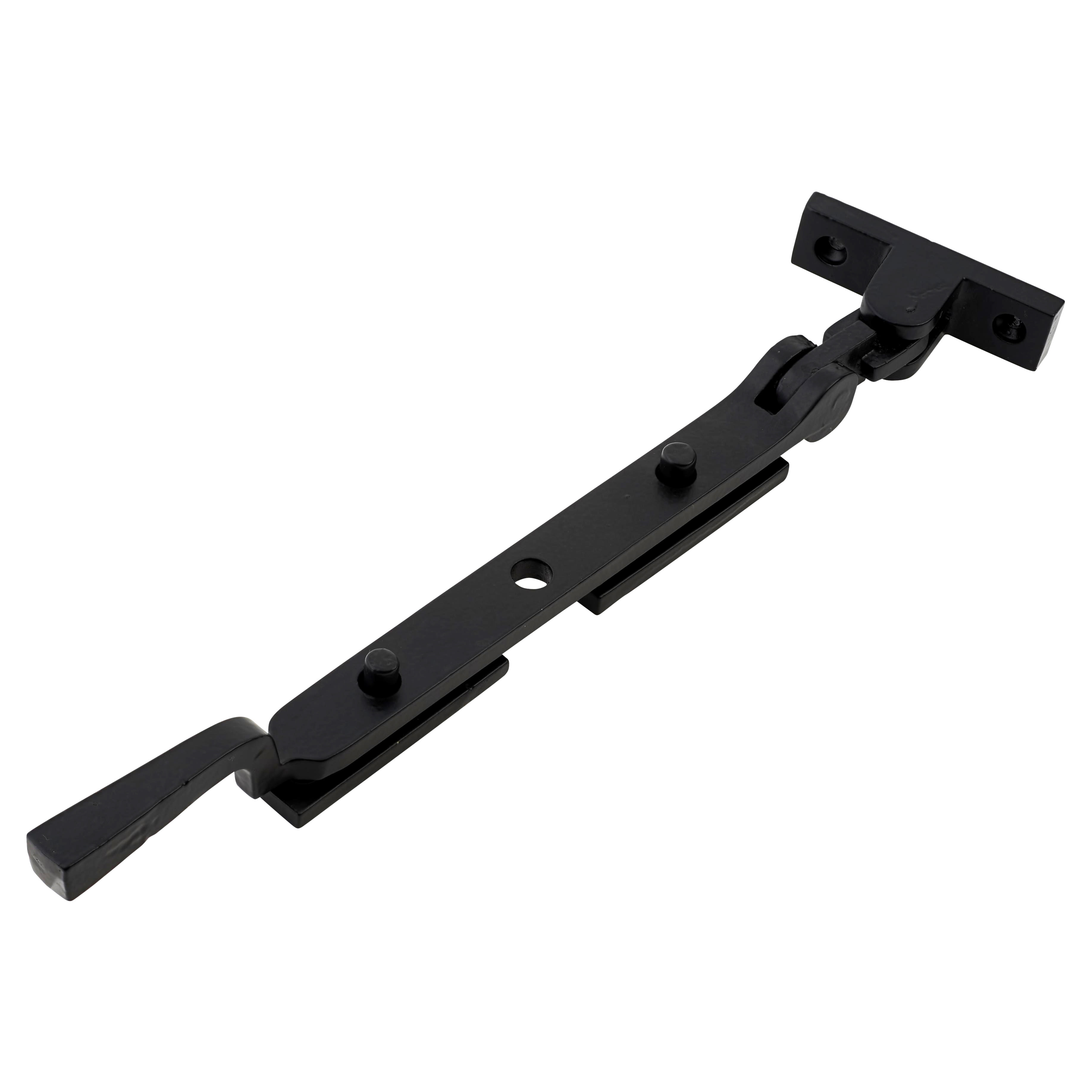 Square Casement Window Stay - 8"/200mm - Smooth Black