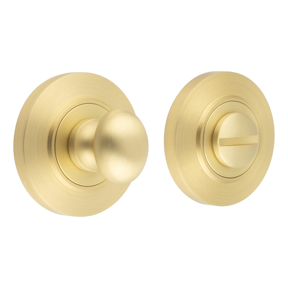 Inner 1 Turn & Release with Chamfered Rose - 47mm Diameter - Satin Brass