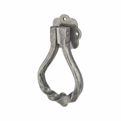 Pear Shaped Ring Door Knocker - Pewter - 133 x 101mm