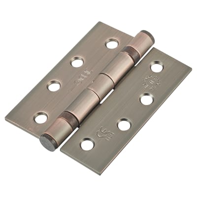 Twin Ball Bearing Steel Grade 11 Butt Fire Door Hinge - 102 x 76 x 2.7mm - Bronze - Pair