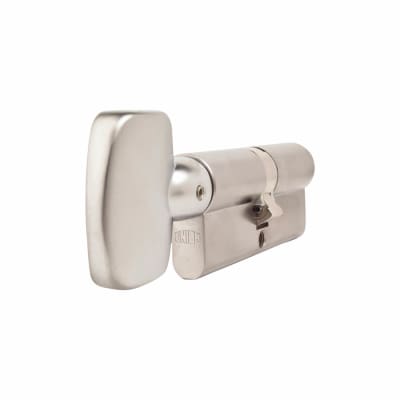 J2X44 Pattern 5 Pin 74mm Euro Large Thumbturn Cylinder - 37mm Turn + 37mm - Satin Chrome