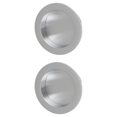 Marcus Round Flush Pull Handle - Satin Chrome