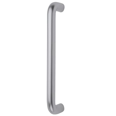 Satin Aluminium 19mm D-Bar Door Pull Handle - Bolt Fix - 425mm Centres