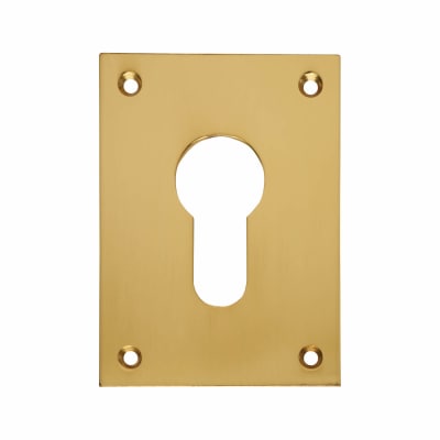 Jumbo Escutcheon - 65.5 x 47.6mm - Euro - Polished Brass