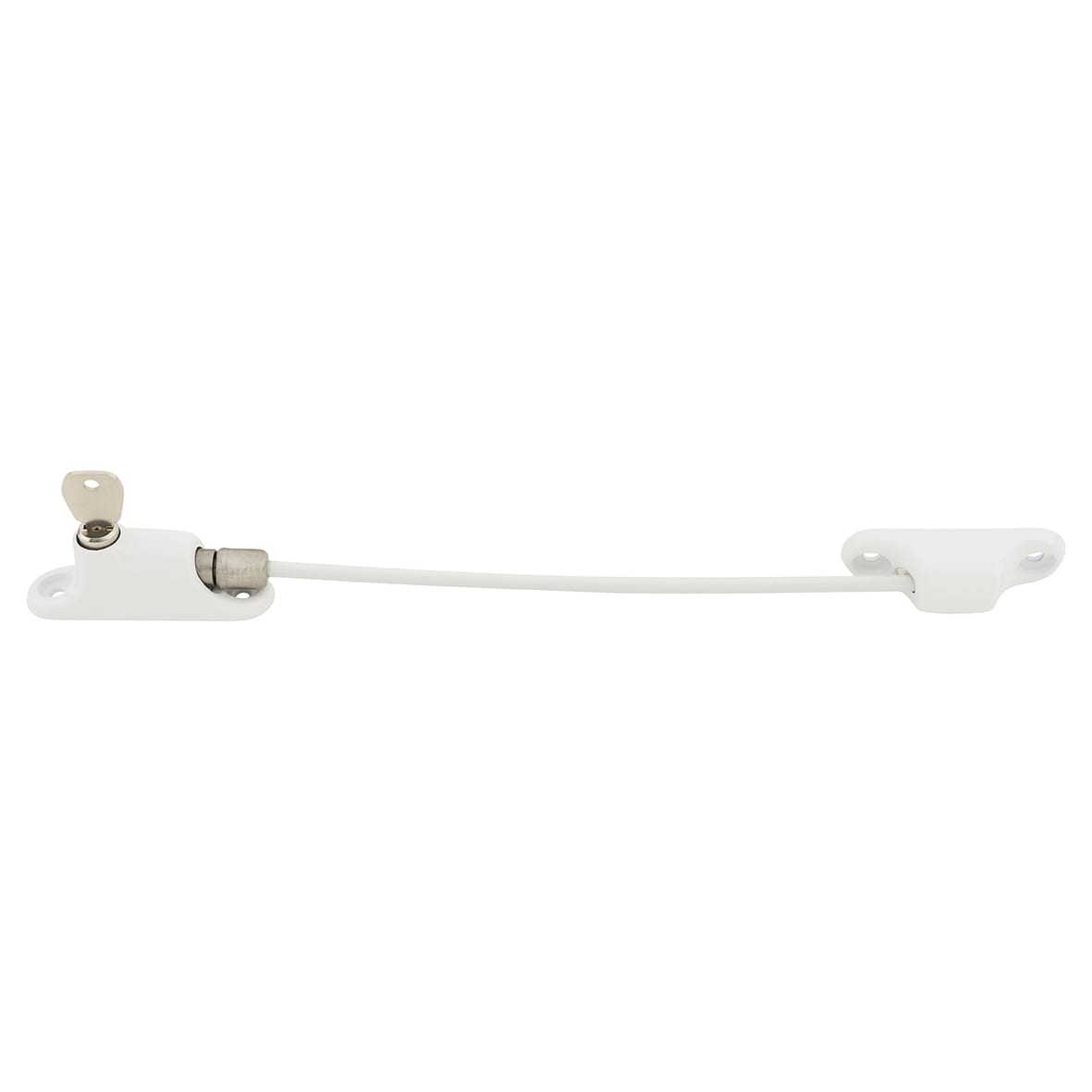 Cable Window Restrictor - Side Locking Pin - White