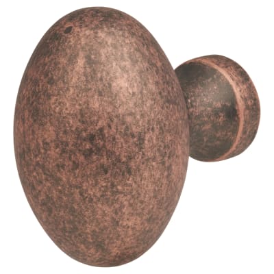 Oval Cabinet Knob - 34 x 23mm - Antique Copper