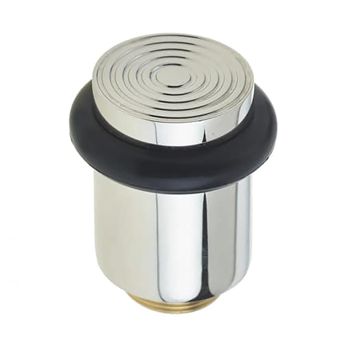 Reeded Floor Door Stop - 40 x 38mm - Polished Nickel