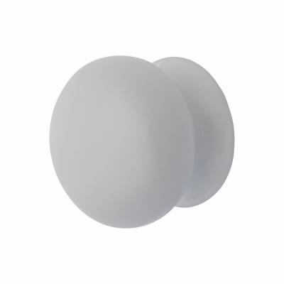 Ceramic/Porcelain Mushroom Round Cabinet Knob - 30mm Diameter - White