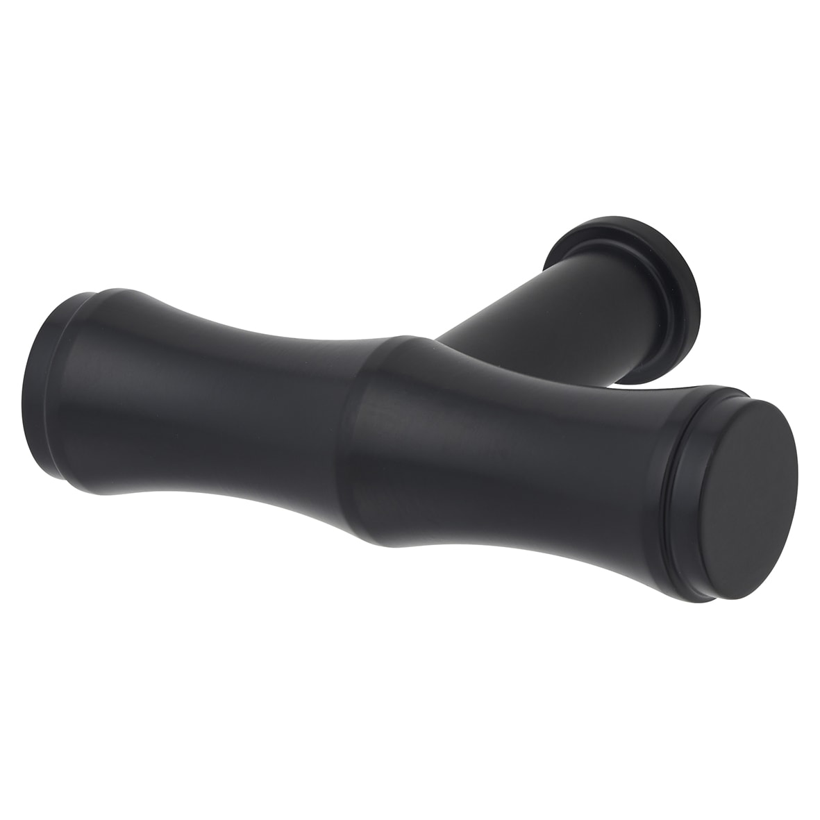 Crispin Bamboo 12mm T-Bar Cabinet Knob - 55 x 38mm - Matt Black