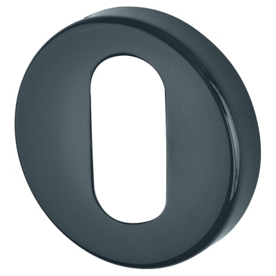 Nylon Escutcheon - 52mm Diameter - Oval - Anthracite Grey - Pair