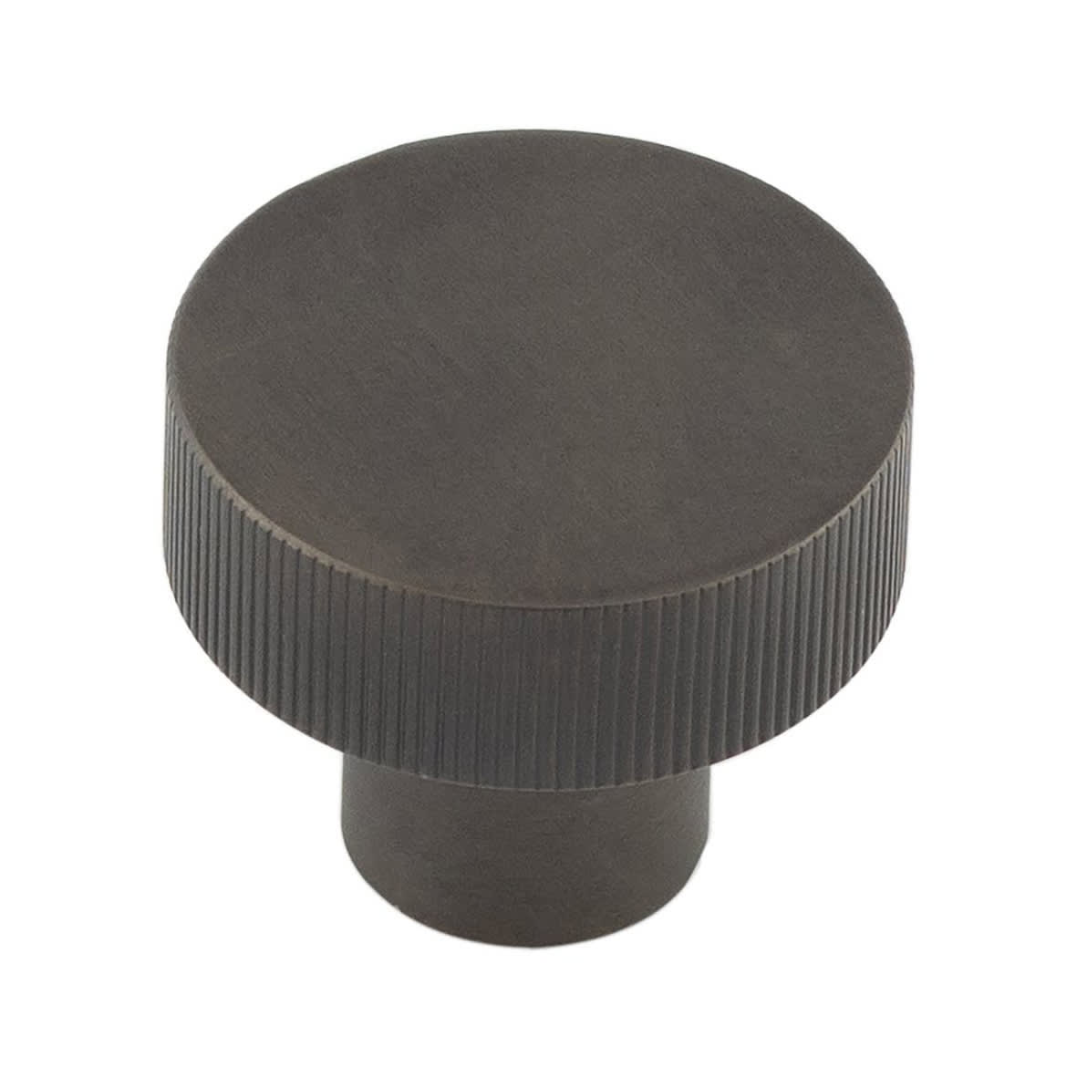 Thaxted Lines Round Cabinet Knob - 30mm Diameter - Dark Bronze