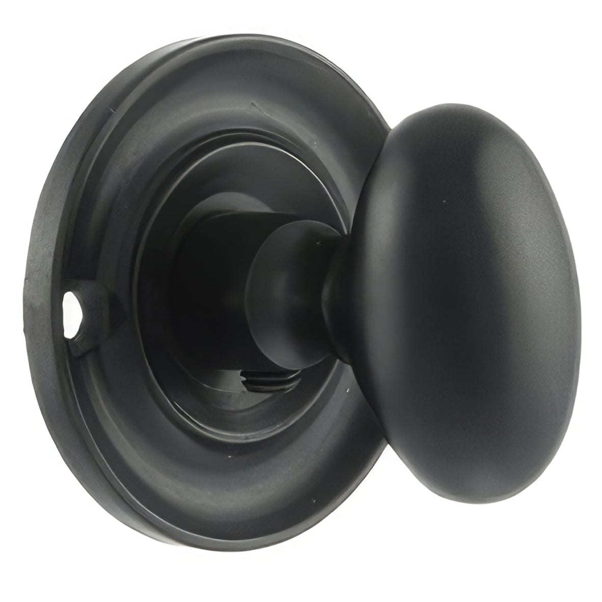 Old English Bathroom Turn and Release - 42mm Diameter - Matt Black
