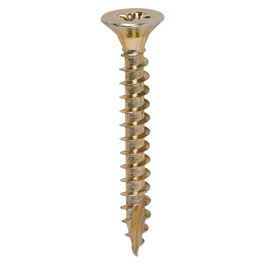 Classic Pozi Countersunk Wood Screws - 5.0 x 40mm - Yellow Zinc - Pack of 200