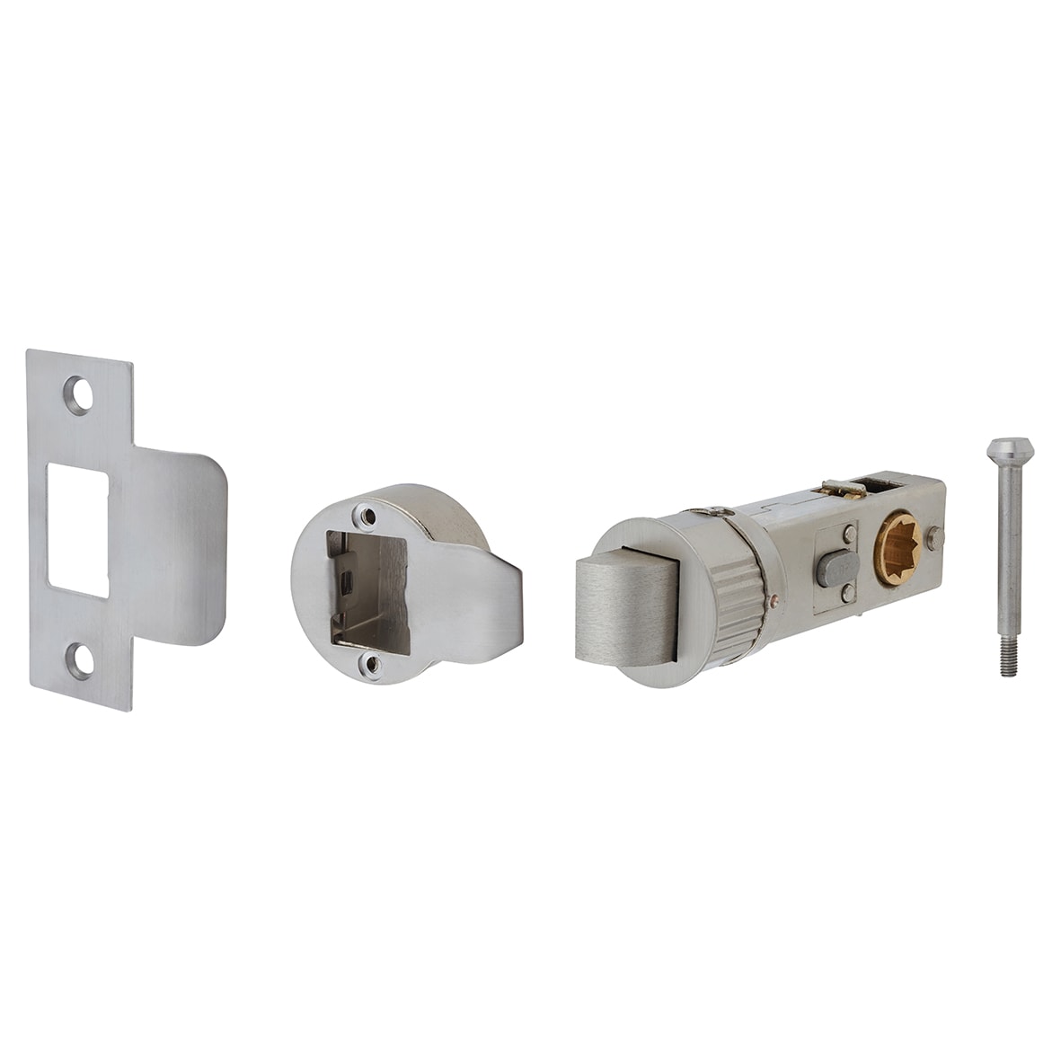 Quick Latch Privacy Tubular Latch - 71mm Case - 57mm Backset - Satin Nickel