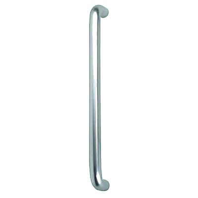 Satin Aluminium 19mm D-Bar Door Pull Handle - Bolt Fix - 150mm Centres