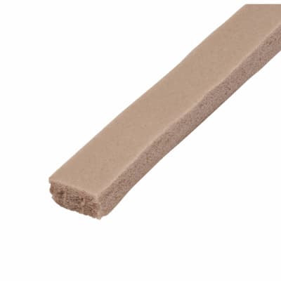 Rubber Foam Weatherstrip - 3500mm Length - Brown