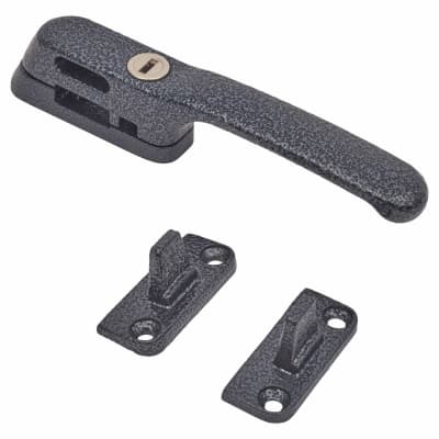 Craftsman Locking Casement Window Fastener - Reversible - Black