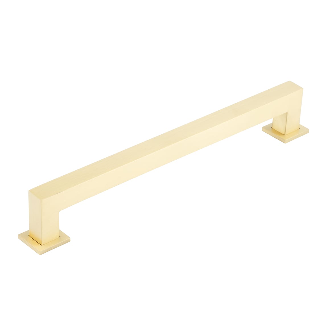 Trafalgar 25mm Square D-Bar Cabinet Pull Handle - 224mm c/c - Satin Brass