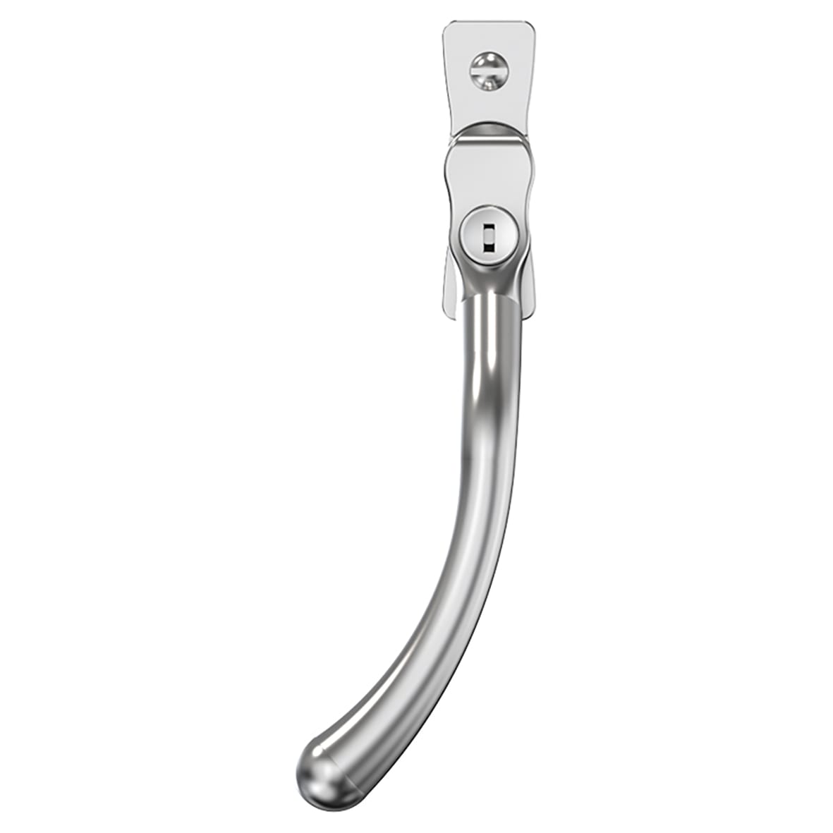 Heritage Pear Drop Locking Espagnolette Casement Window Handle - Left Hand - Satin Chrome