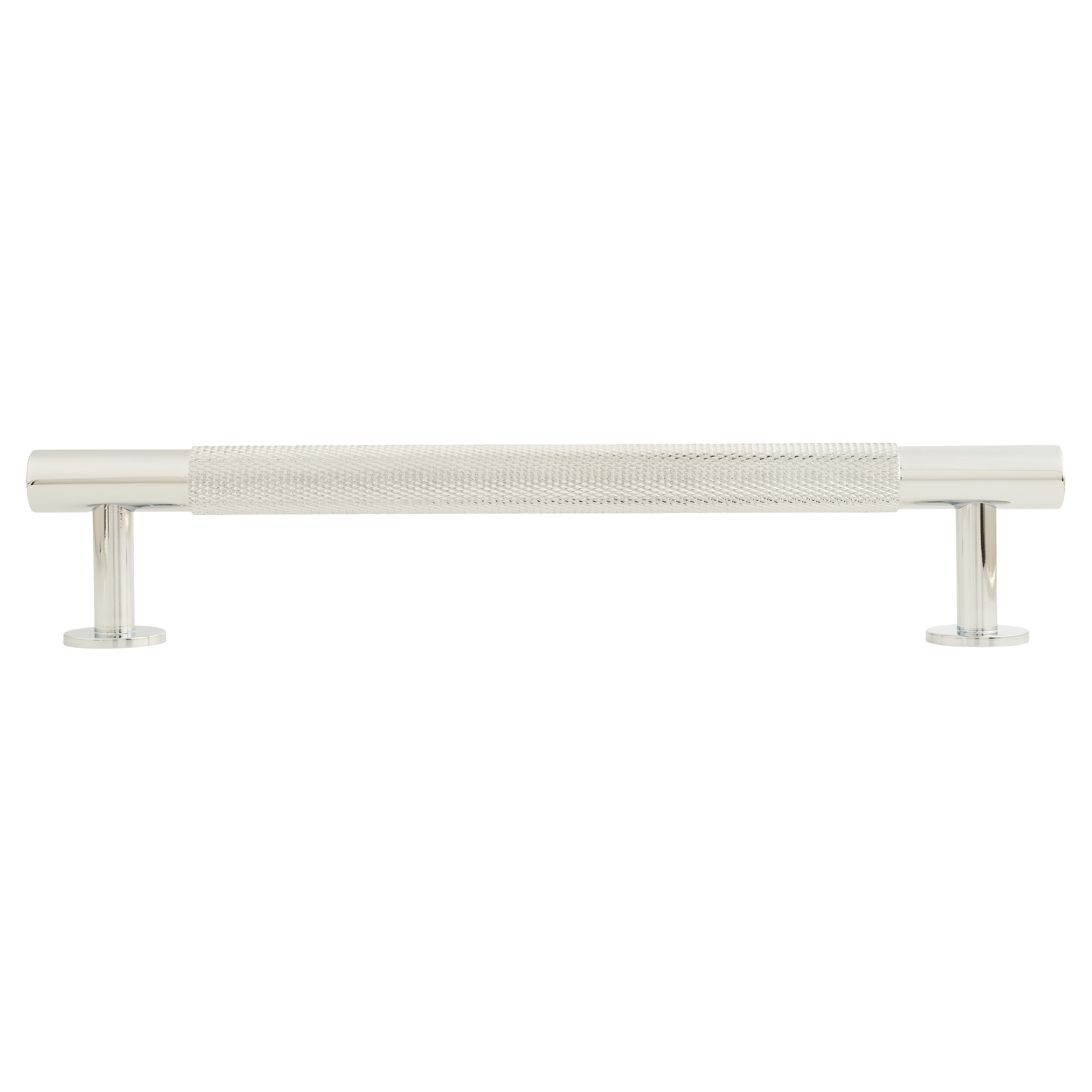 13mm Knurled T-Bar Cabinet Pull Handle - 160mm Centres - Polished Chrome
