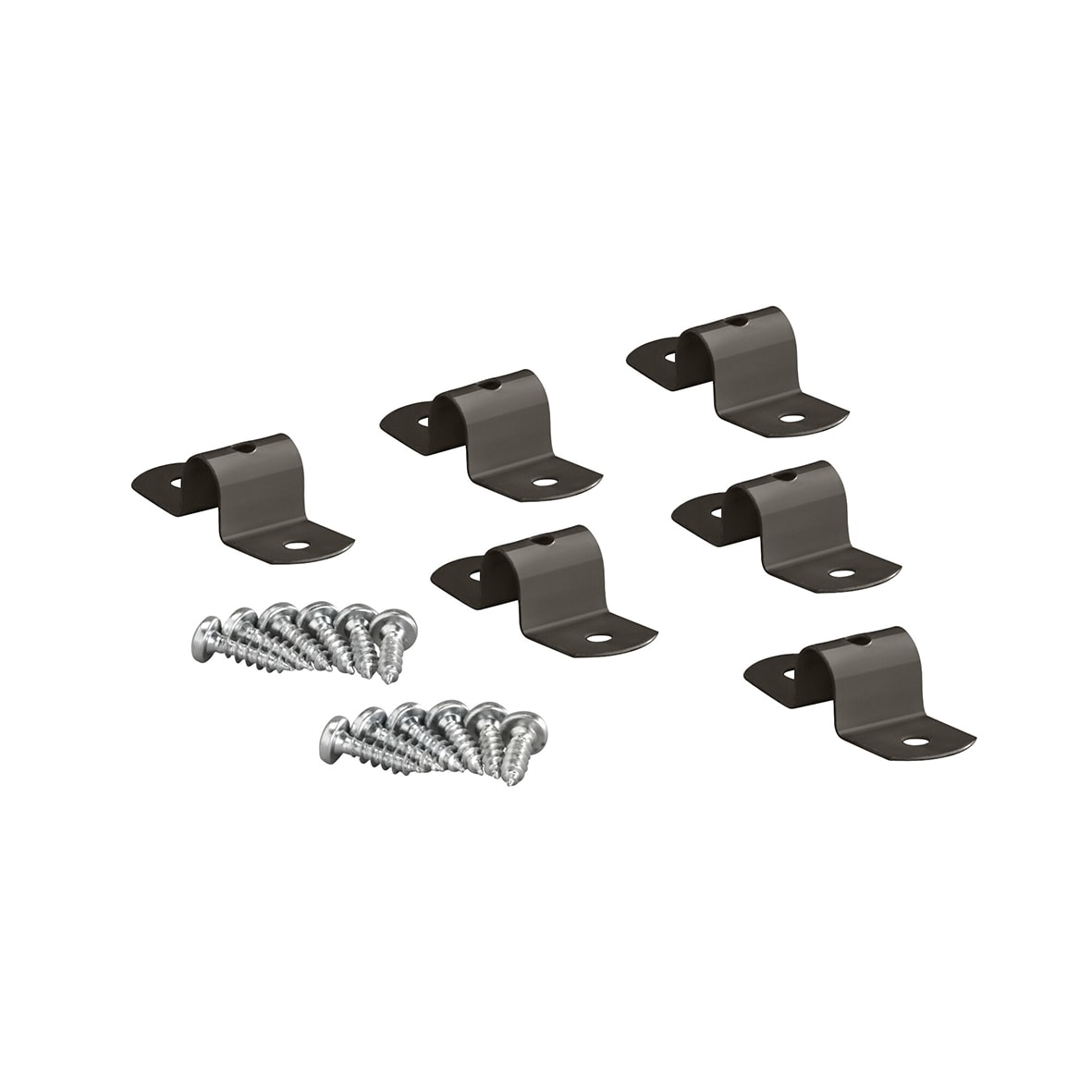 Twin Slot Shelving System - Double-Sided Shelf Joiner - Graphite - Pack 6