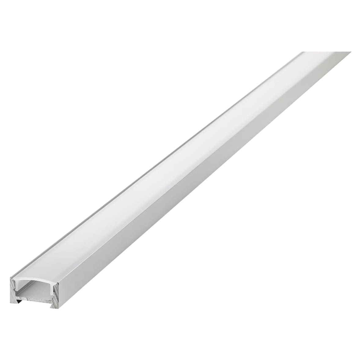 LED Surface Mount Profile with Frosted Diffuser for LED Strip Light - 1000mm - Aluminium