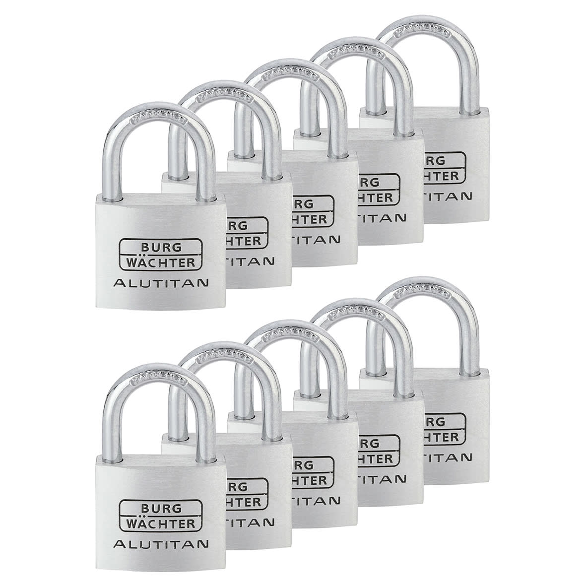 Alutitan Padlock - 40mm Body - 22 x 23.5mm Shackle - Keyed Alike - Pack of 10