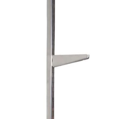 Twin Slot Shelving System - Shelf Bracket for Solid Shelving - 270mm Length - Platinum