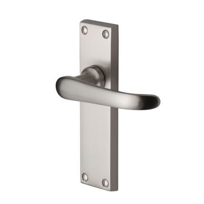 Marcus Satin Nickel Latch Door Handles - Windsor Range - 154 x 40mm