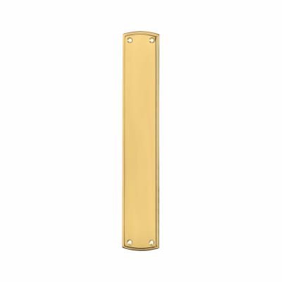 Solid Brass Public House Plain Finger Plate - 382 x 64 x 3mm - Polished