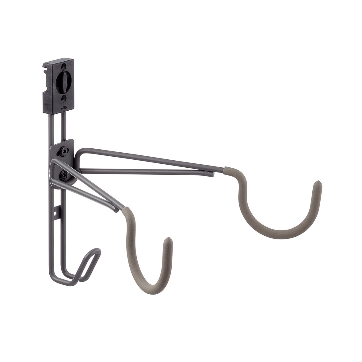 Garage+ Storage Top Track System - Horizontal Bike Hook for Storage Track - Matt Grey