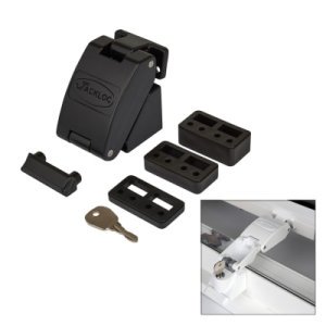 Titan Key-Locking Folding Window Restrictor - Black
