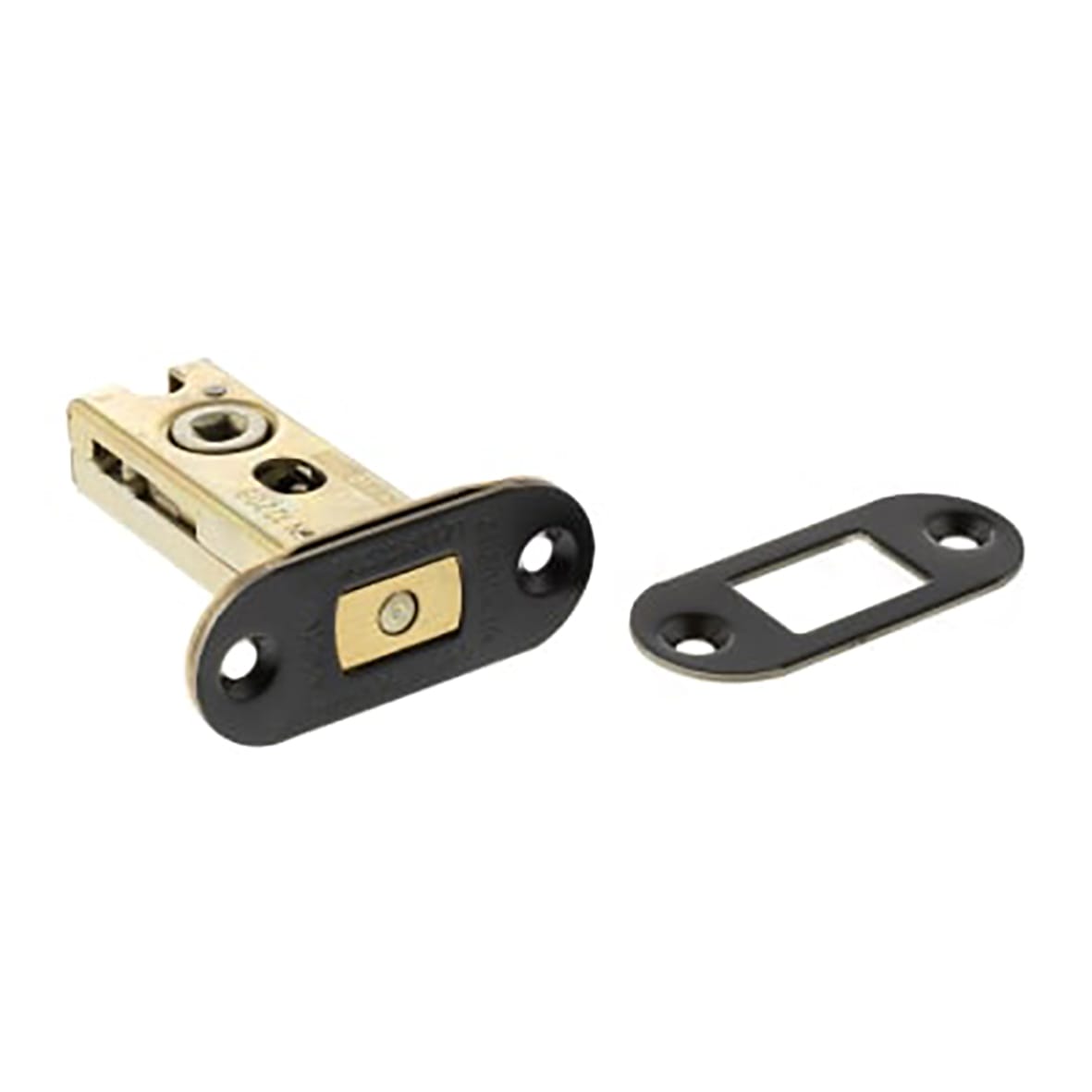 Fire-Rated Bolt Through Tubular Bathroom Deadbolt - 65mm Case - 45mm Backset - Radius - Dark Bronze