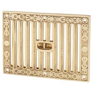 Decorative Hit & Miss Vent - 218 x 157mm - Polished Brass