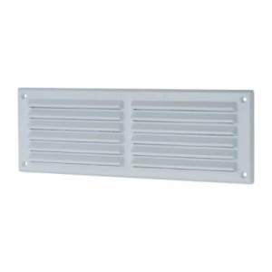 Louvre Vent with Flyscreen - 271 x 95mm - 6600mm² Free Air Flow - White Plastic
