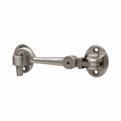 Heavy Duty Cabin Hook & Eye - 75mm Length - Satin Nickel