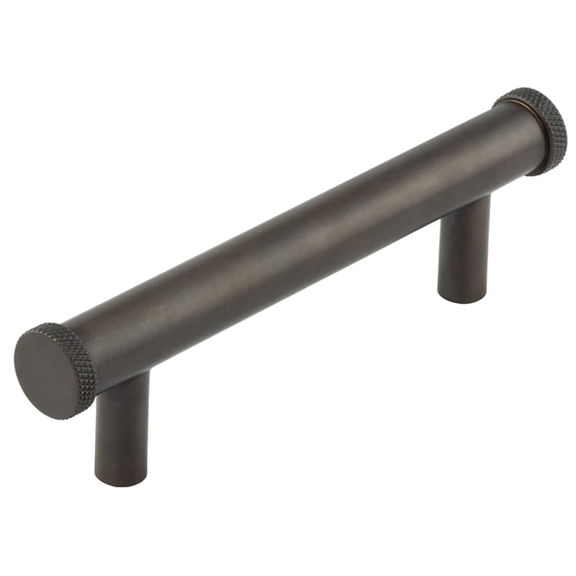 Wenlock 15mm Knurled T-Bar Cabinet Pull Handle - 96mm c/c - Dark Bronze