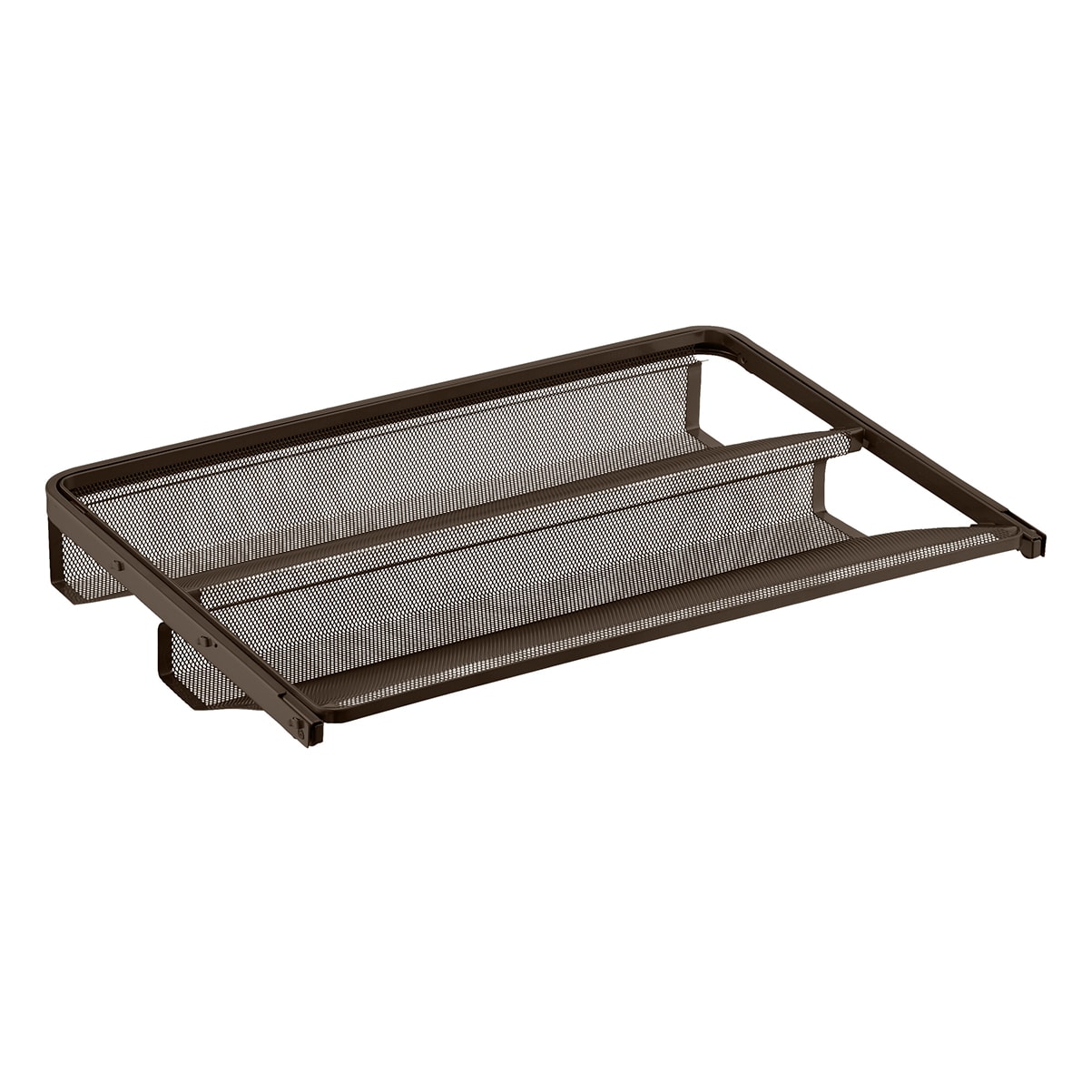 Top Track System - Click In Double Mesh Gliding Shoe Rack - 605 x 96 x 430mm - Graphite