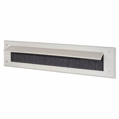 Brush Seal Interior Letter Tidy With Flap - 343 x 80mm - White
