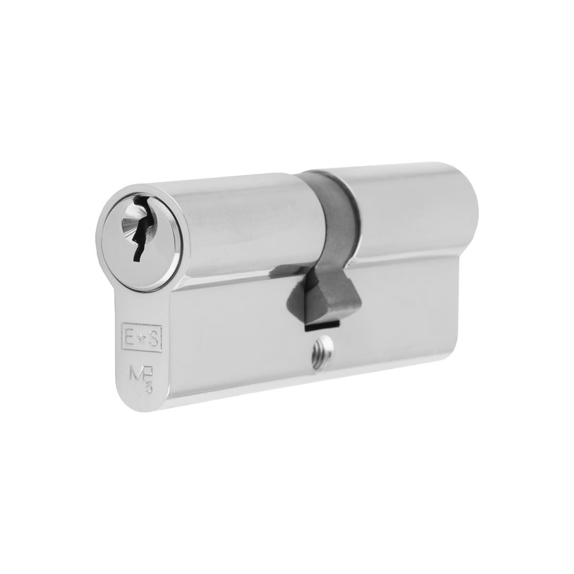 5 Pin 80mm Euro Double Cylinder - 40 + 40mm - Polished Chrome - Master Keyed