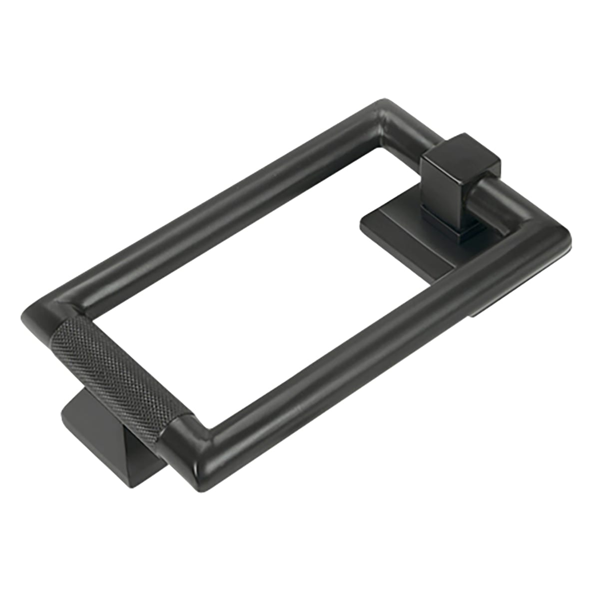 Brompton Rectangular Knurled Door Knocker - Aged Bronze - 145 x 90mm