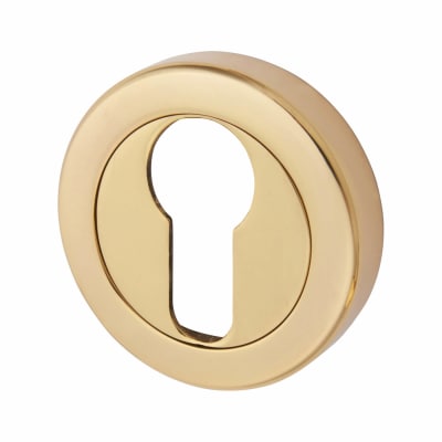 Escutcheon - 48mm Diameter - Euro - Polished Brass