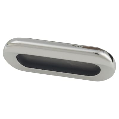 Recessed Sliding Door Oval Flush Cabinet Pull Handle - 111 x 41mm - Polished/Matt Chrome